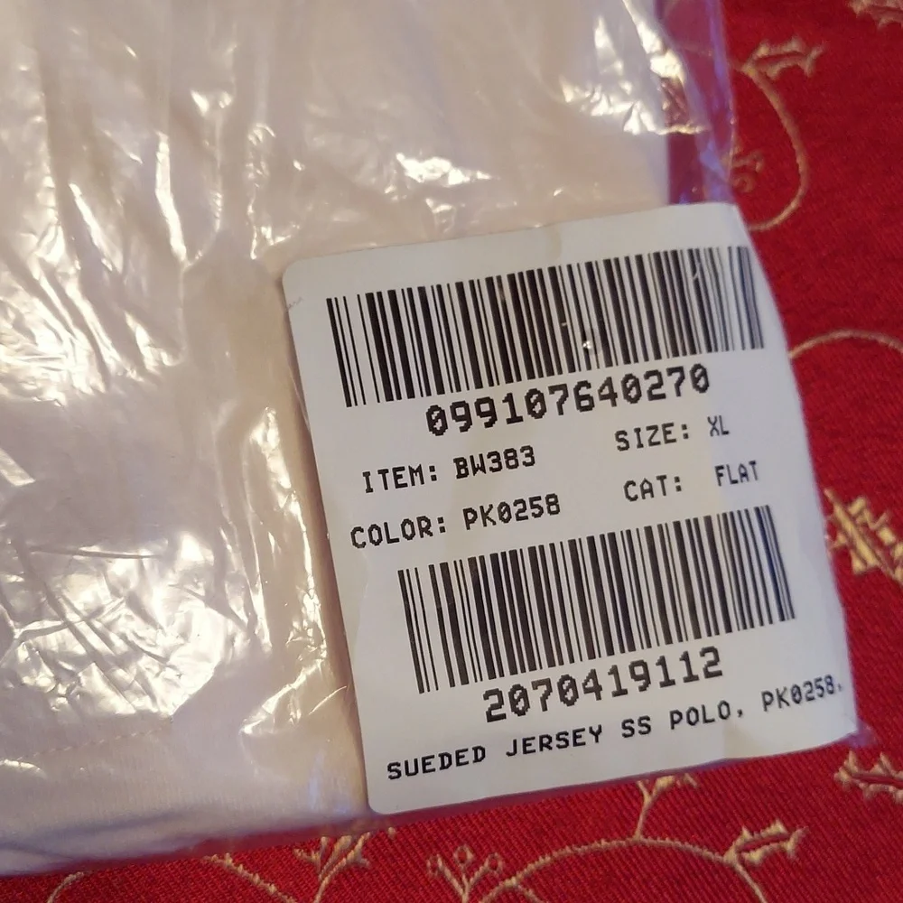 J.Crew Sueded Jersey CottonPolo Shirt - Classic Fit XL (44-46) Pale Pink BNWT SO